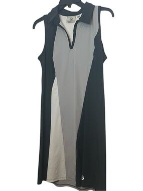 ⭐️Foray Golf Colorblock Black, White and Gray Polo Style Active Dress Size small